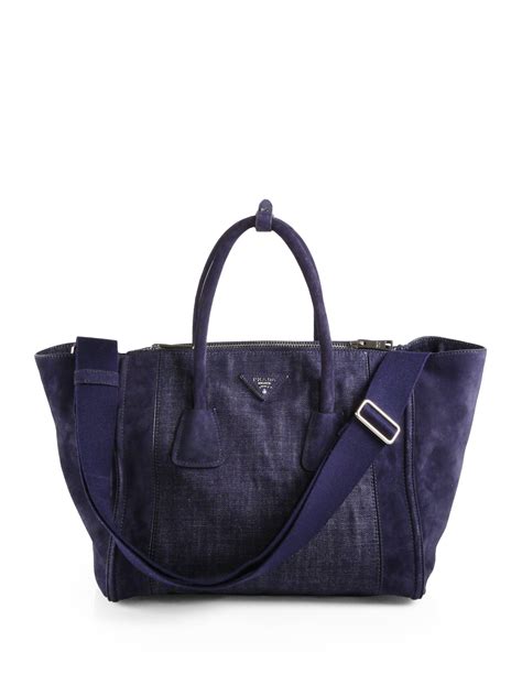 prada jeans bag|prada suede tote.